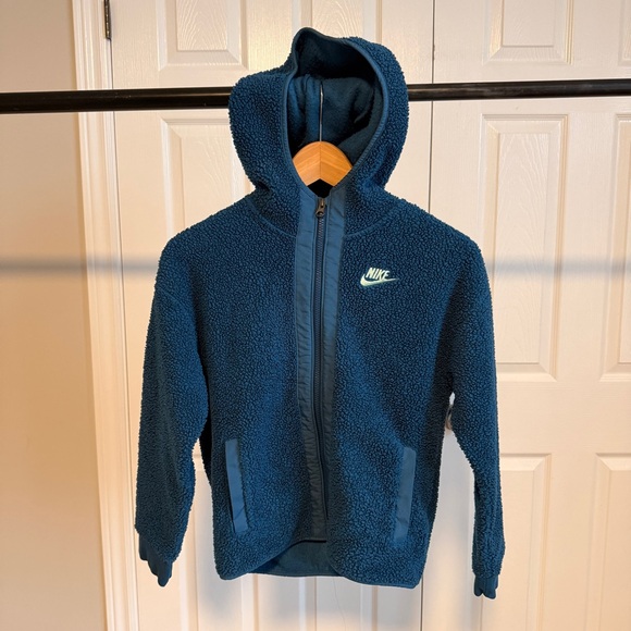 Nike Other - Nike Kids Teal Sherpa Hoodie - Zip Front Fleece Jacket and matching joggers